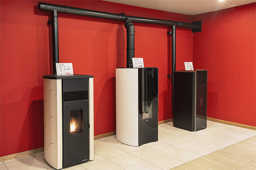 仙台 - ライフガーデン　ペレットストーブの展示風景